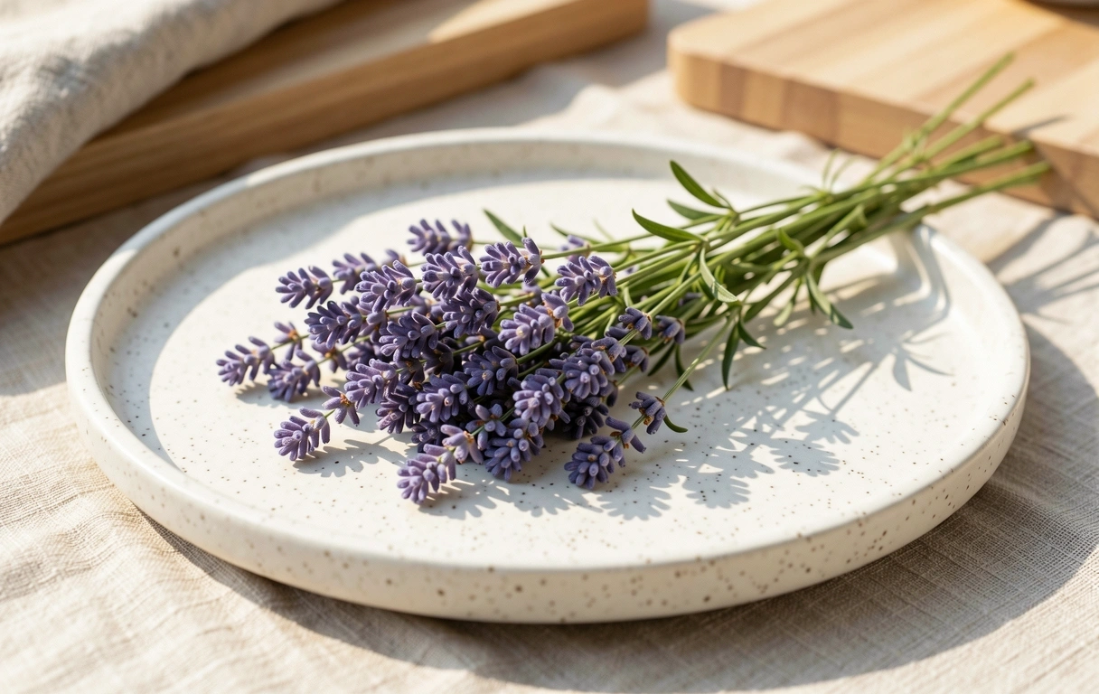 Minimalistisches Stillleben mit Lavendel